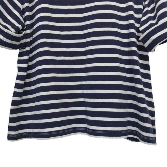 Ruby Rd Womens Navy Blue Orange Striped Blouse Plus Size 2X - Picture 6 of 9